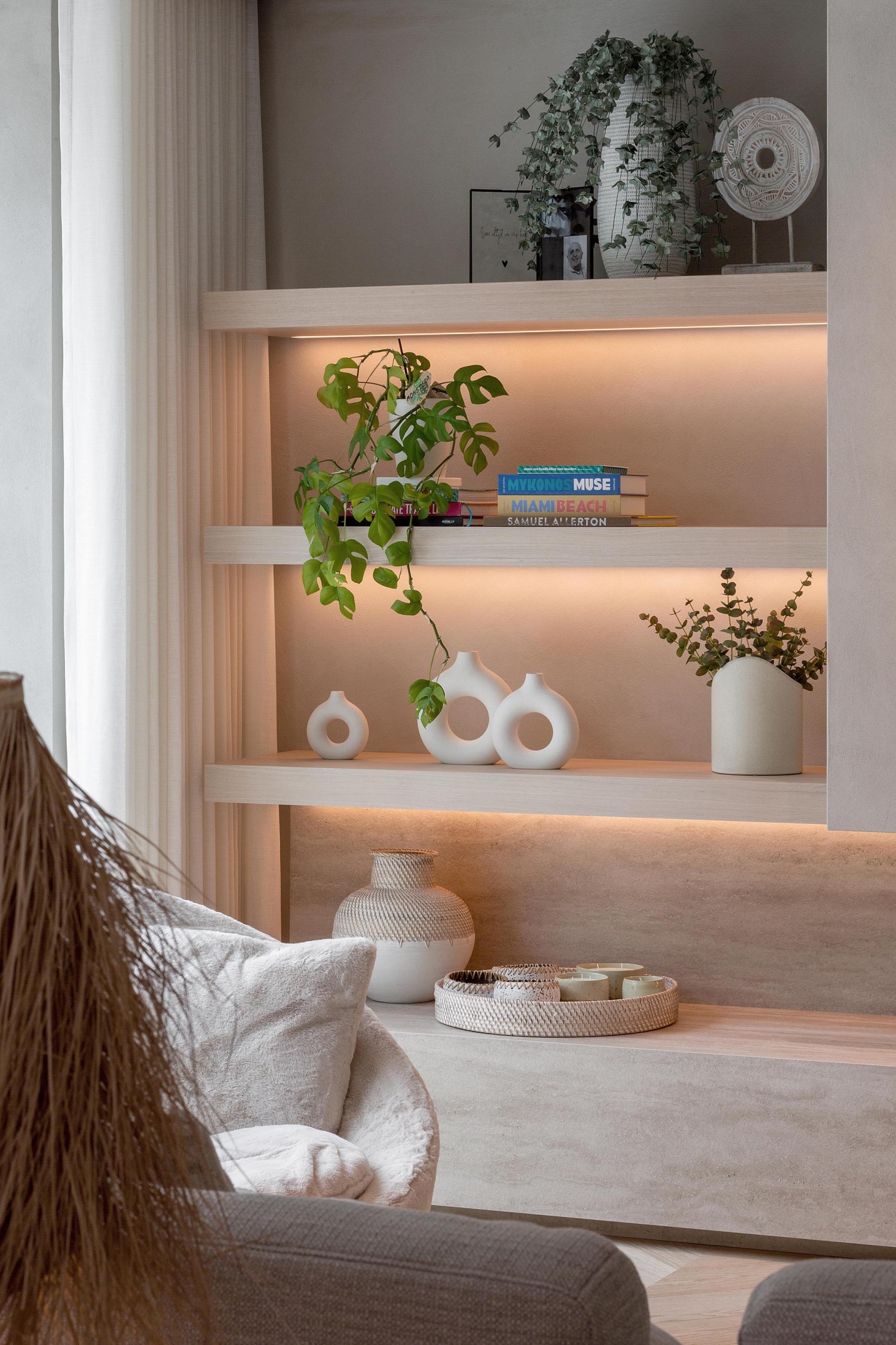 detailfoto leggers warm tijdloos decoratie styling - SFAR interieur & architecten Hasselt