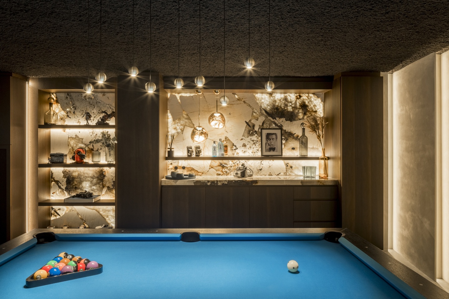 pooltable marmer luxe interieur design cosy ontwerp architectuur - SFAR interieur & architecten