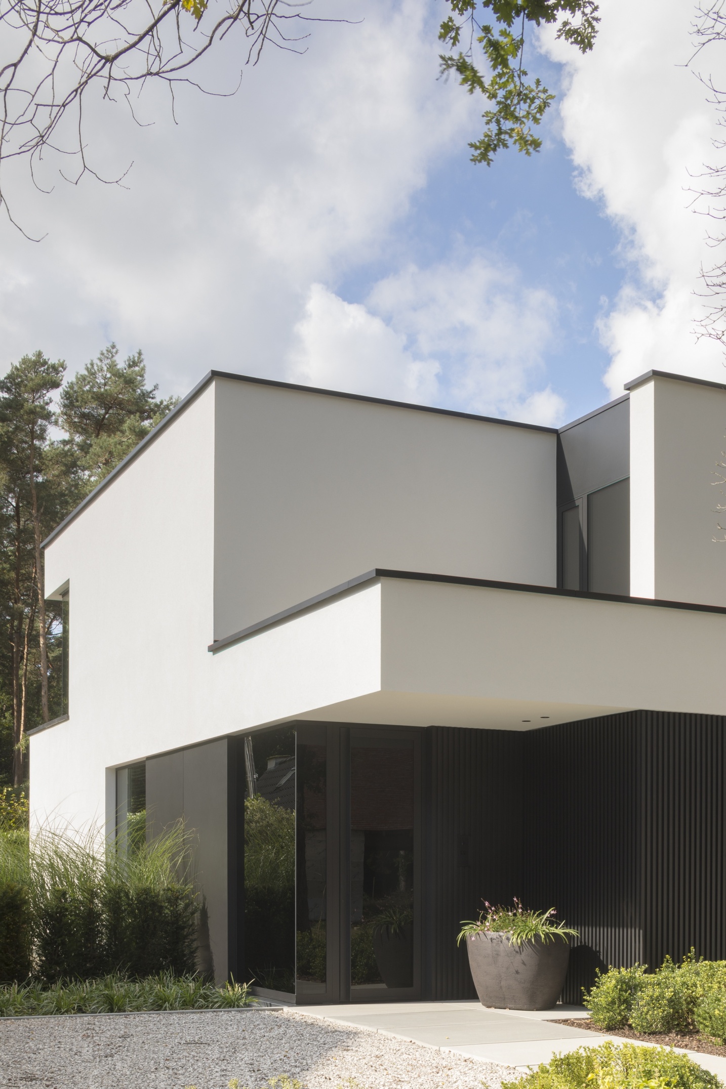 gevelbeeld architect luxe ontwerp crepi aluminium gevelbeeld raampartijen - SFAR interieur & architecten