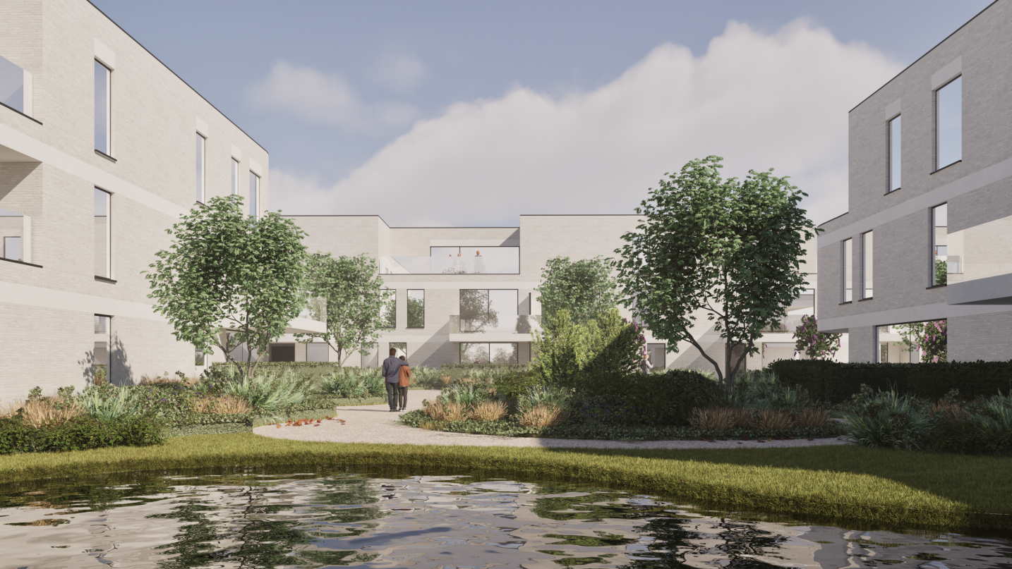 Stedelijk woonproject met 31 appartementen en sterke architecturale identiteit – SFAR interieur & architecten Limburg