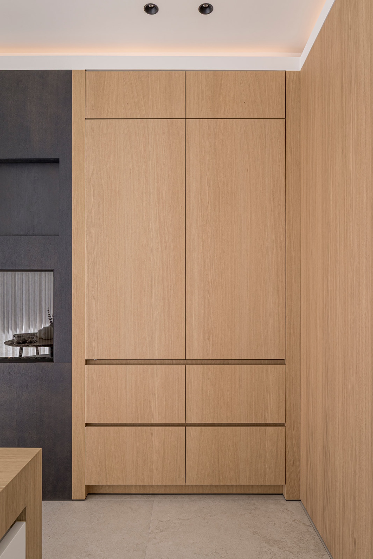 Verdoken koffiehoek kastenwand geheim sfeer details luxe uniek interieur - SFAR architecten & interieurarchitecten Hasselt