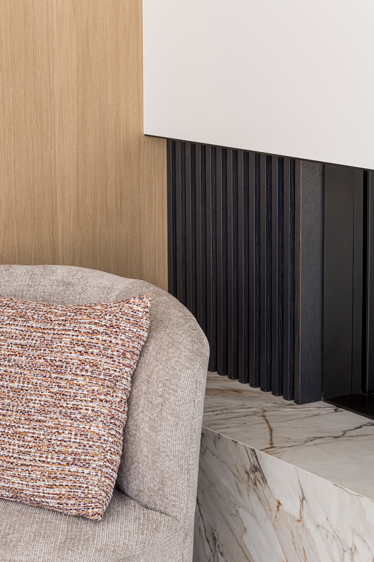 detail close modern keramiek textiel zetel gashaard ruimte - SFAR i&a