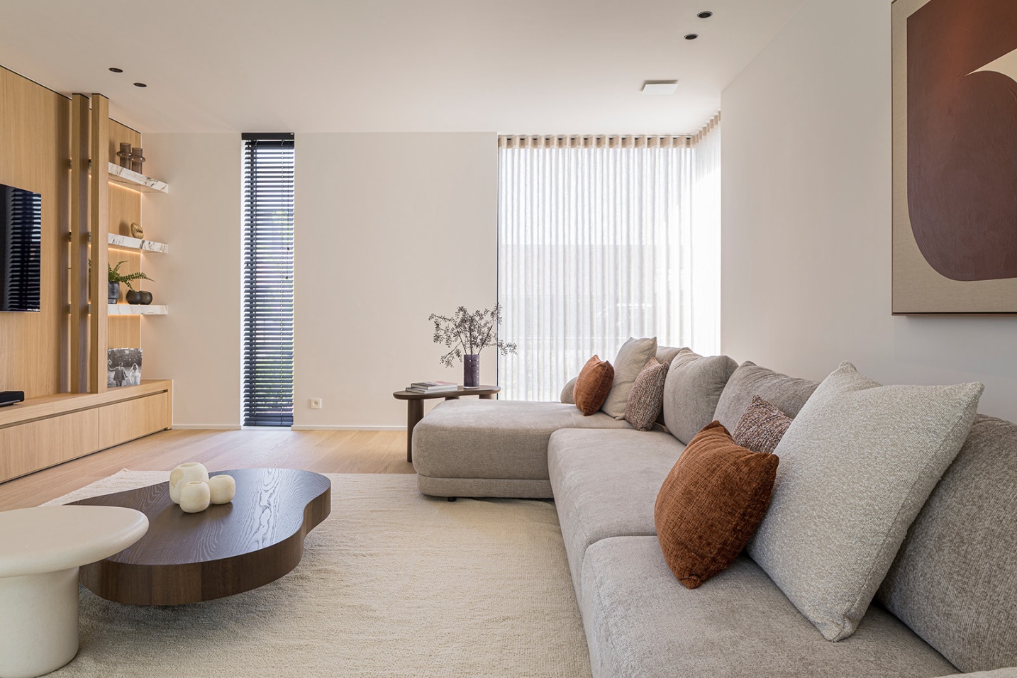 leefruimte gezellig gevoel open zetel luxe ontwerp cosy - SFAR interieur & architecten