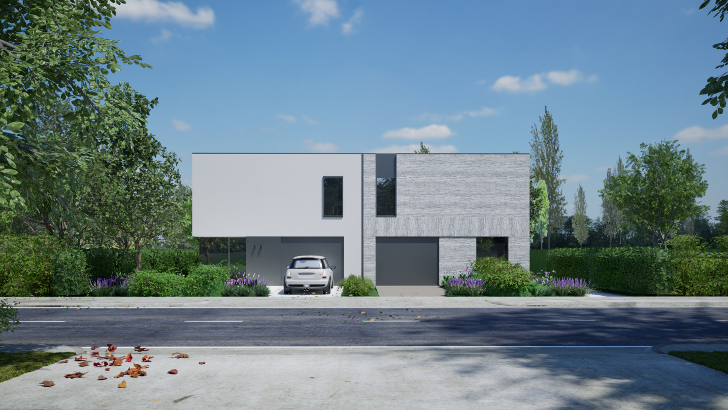 Twee halfopen woningen met hedendaagse architecturale uitstraling – SFAR interieur & architecten Limburg
