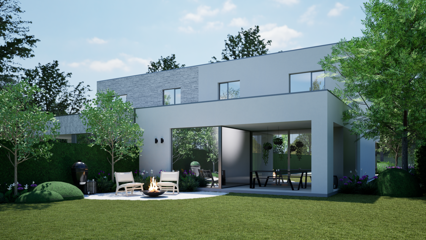 Architecturale woningen die samen één coherent geheel vormen – SFAR interieur & architecten Limburg