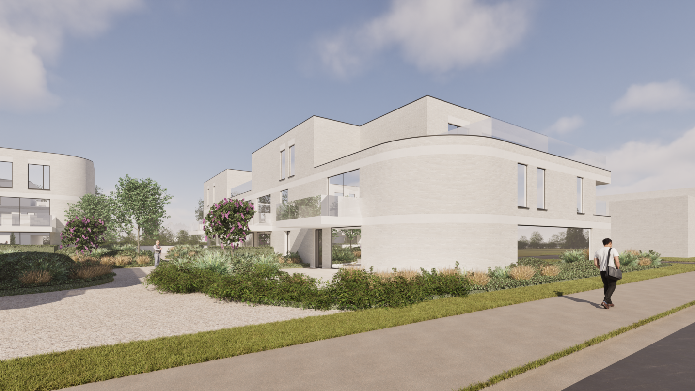 Hedendaags appartementsblok geïntegreerd in de stedelijke context – SFAR interieur & architecten Limburg