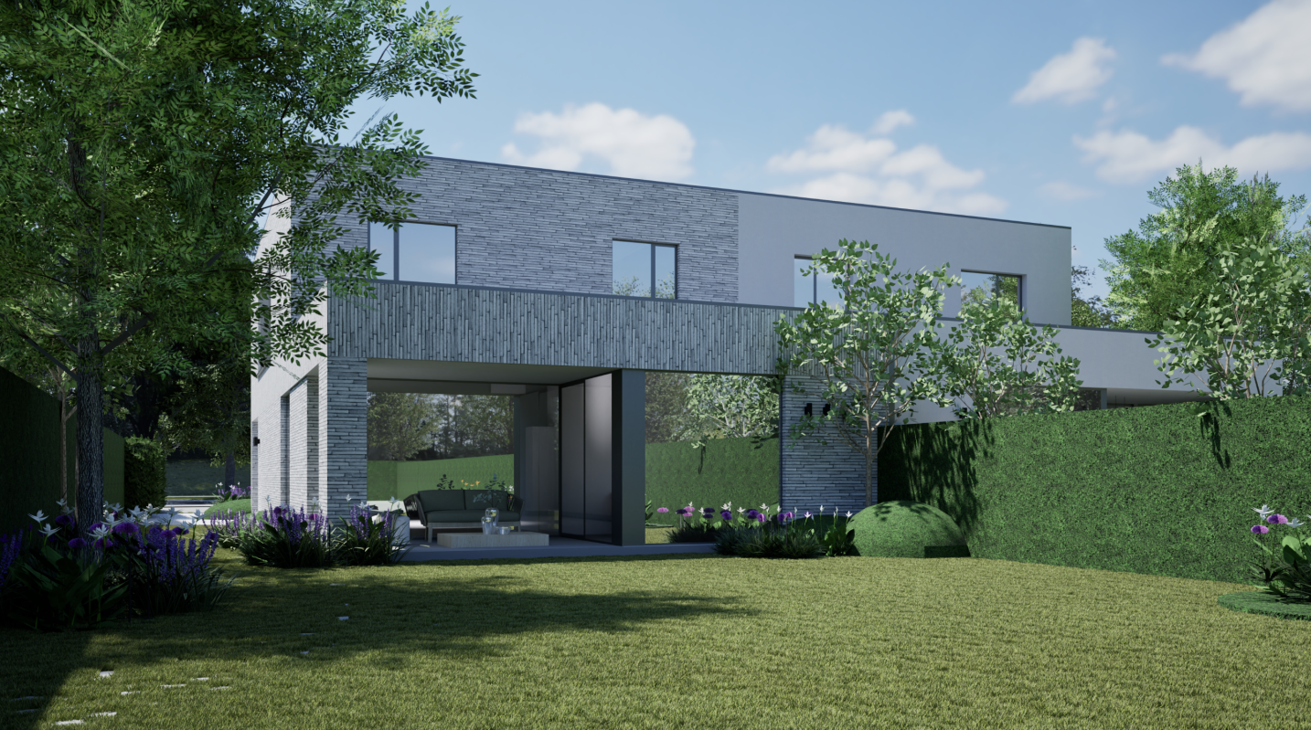 Moderne halfopen bebouwing met warme materialisatie en open karakter – SFAR interieur & architecten Limburg