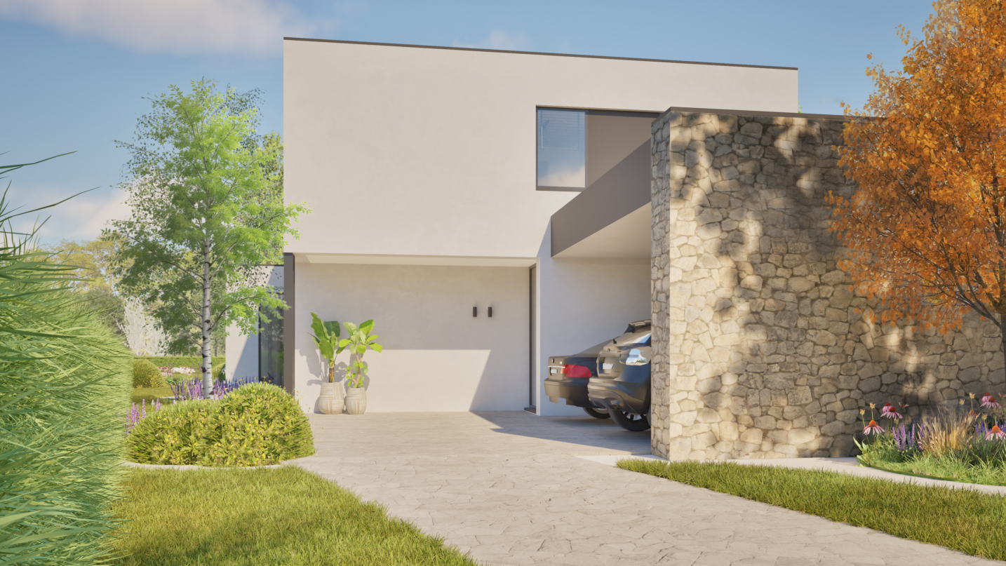 Hedendaagse woonontwikkeling met subtiele verbinding tussen beide volumes – SFAR interieur & architecten Limburg