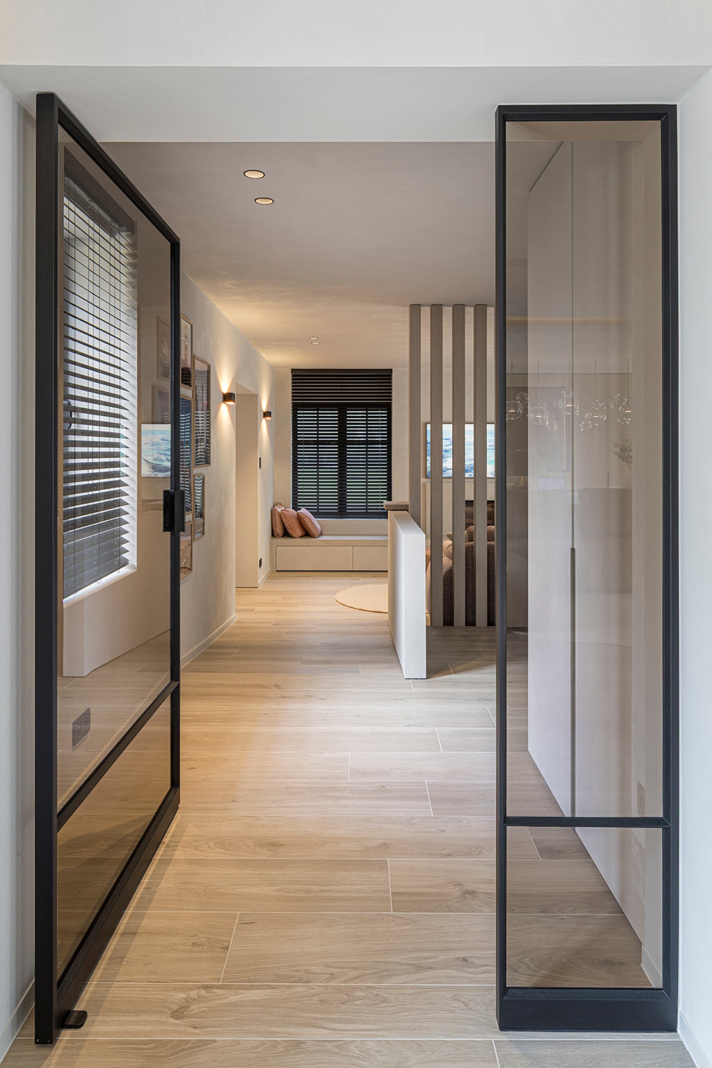 inkom appartement luxe fineer woning verbouwing Schoten architect SFAR