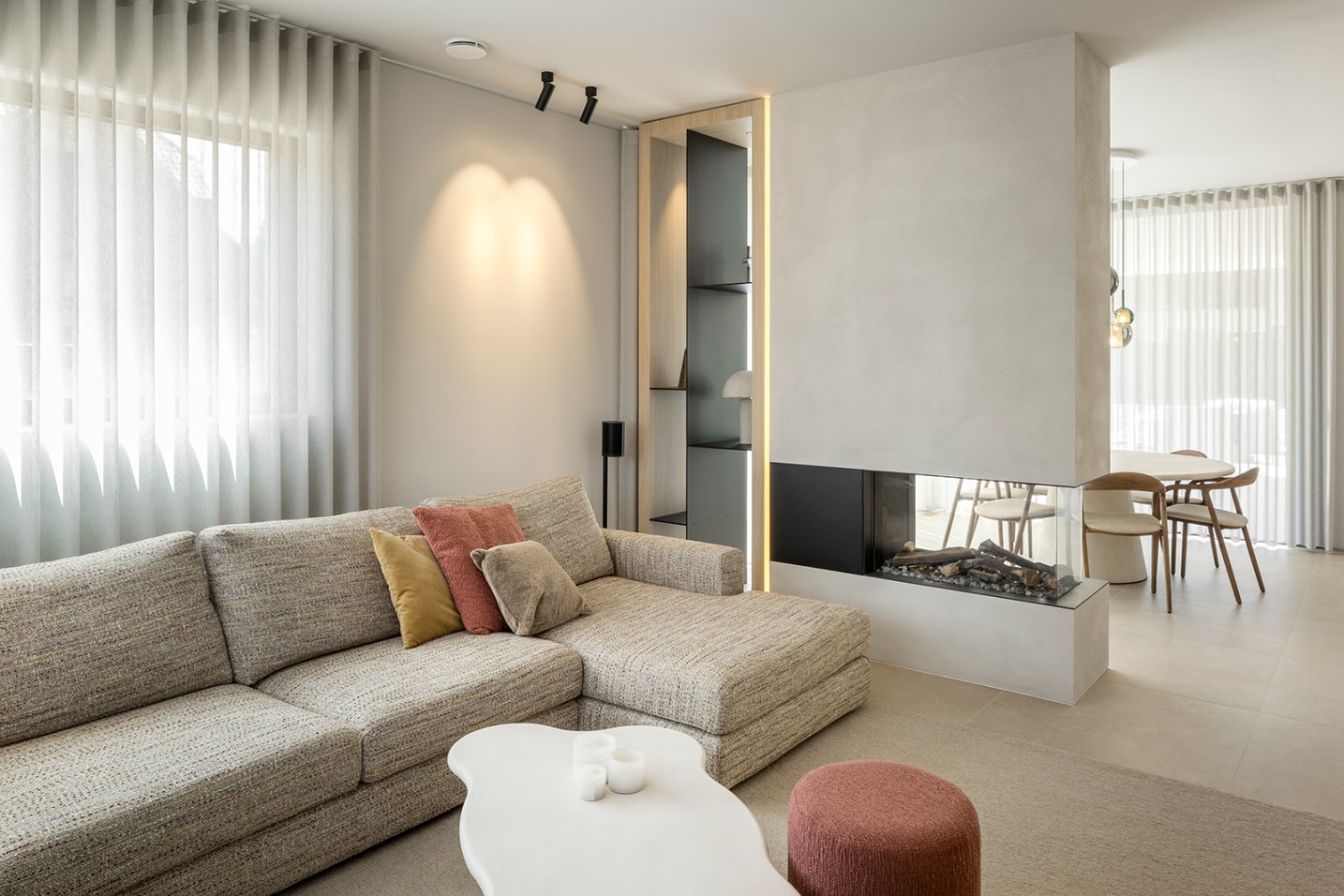 moderne haardmeubel luxe ontwerp nieuw open design sfeer architect