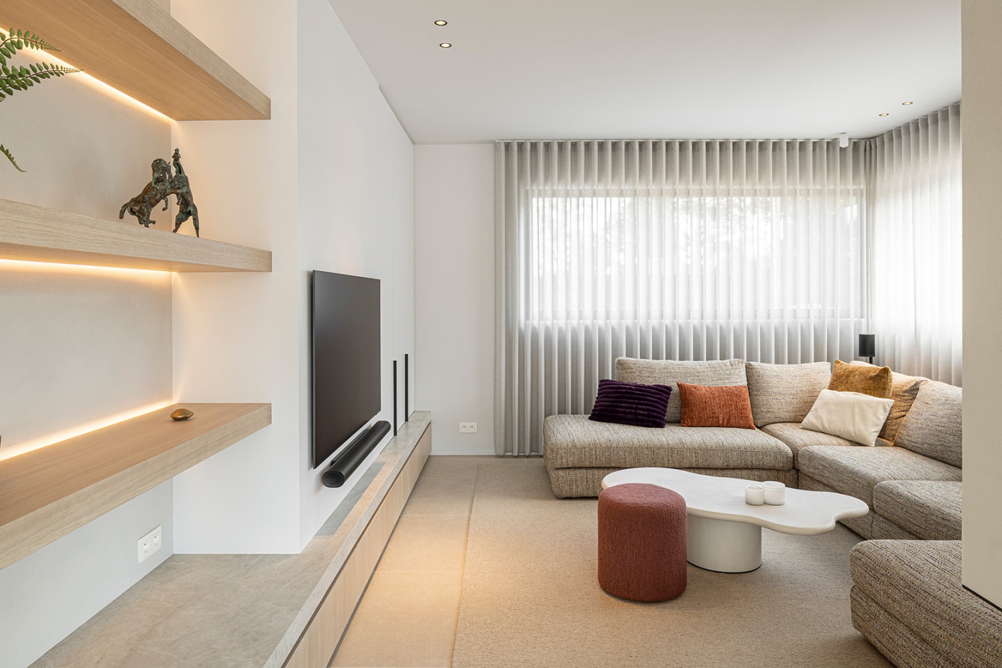 leefruimte moden tv gezellige sfeervolle hoek interieur