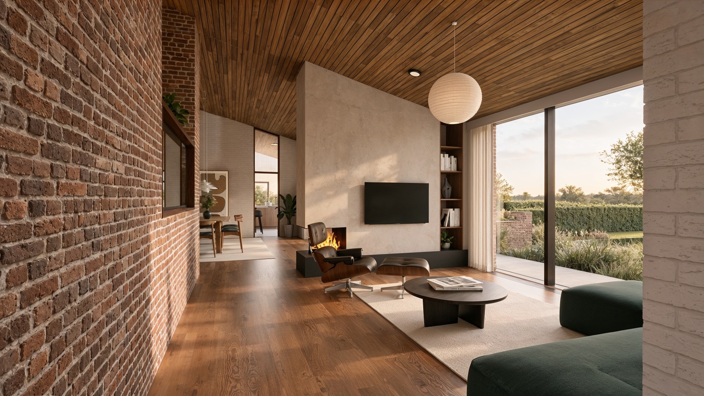 moderne villa leefruimte verbouwing moderne architectuur interieur mid century vide 