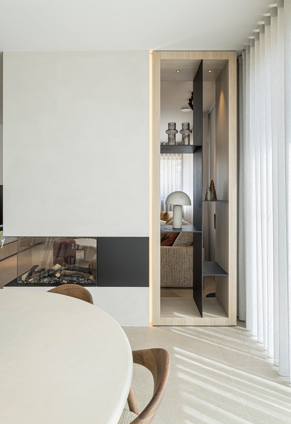 luxe interieur haardvuur modern kast staalwerk architect interieur sfar